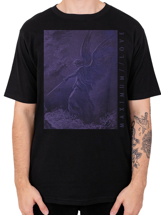 'Feeling It' Oversized Tee - Black Stone Washed