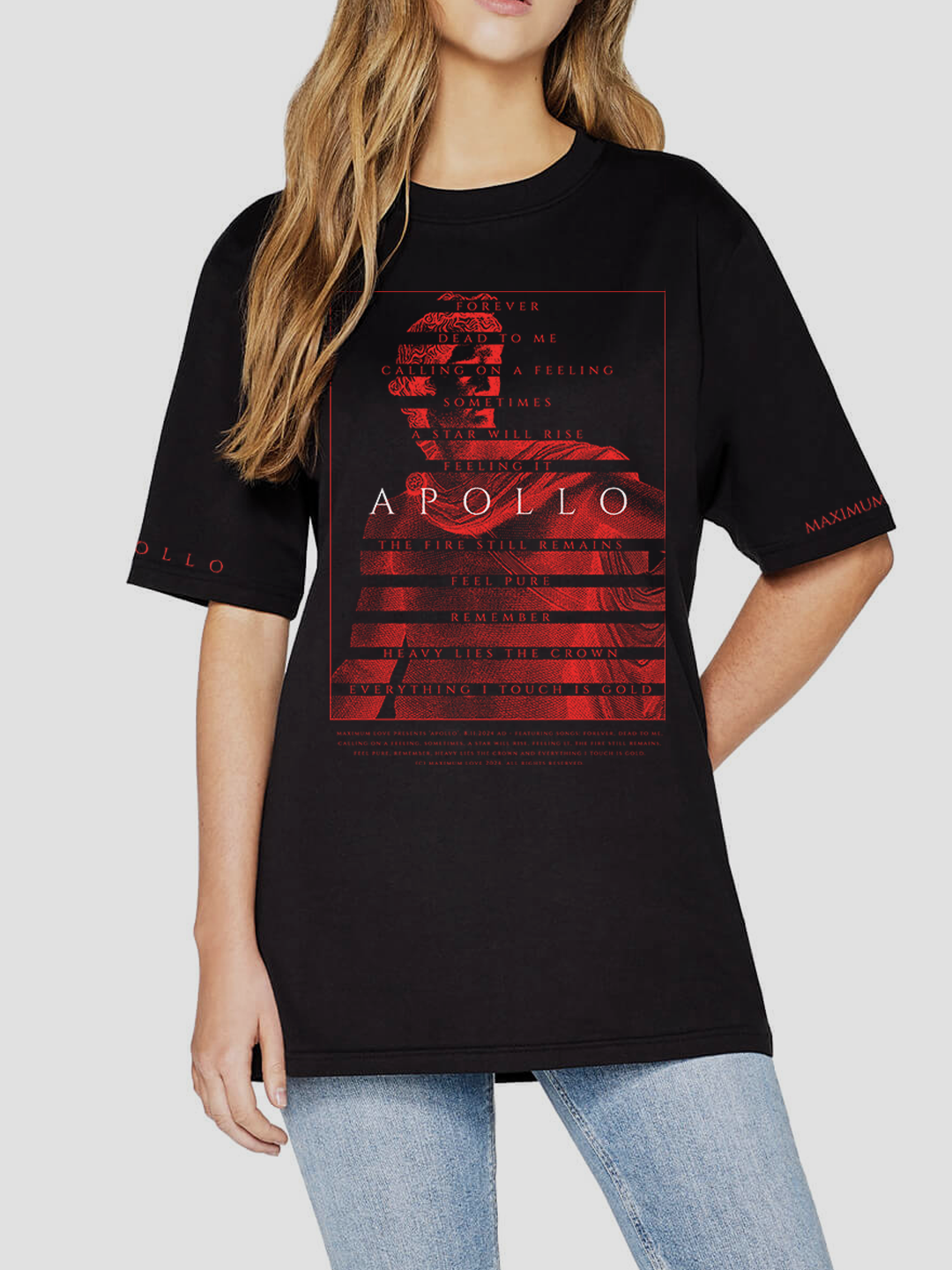 'APOLLO' Oversized Tee - Black